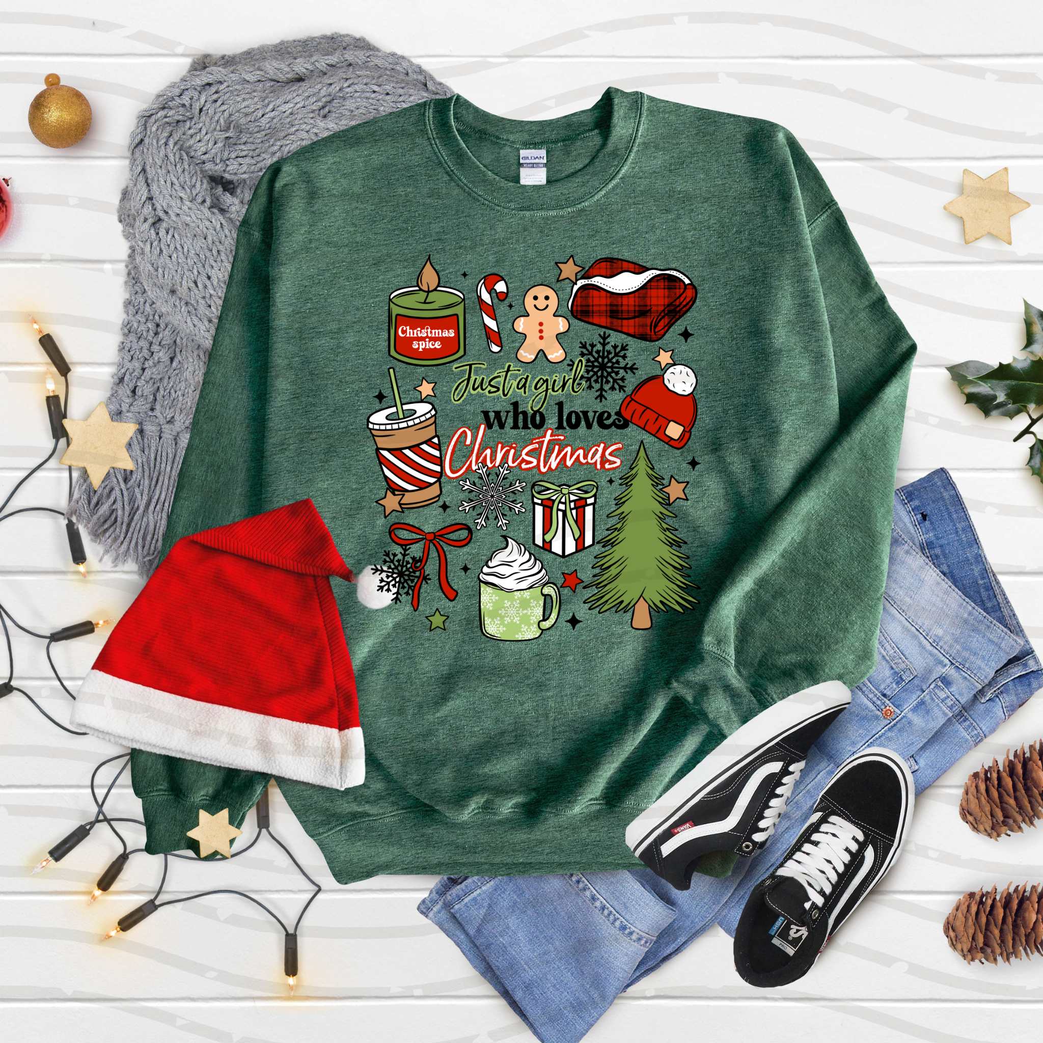 Girl Loves Christmas Sweatshirt